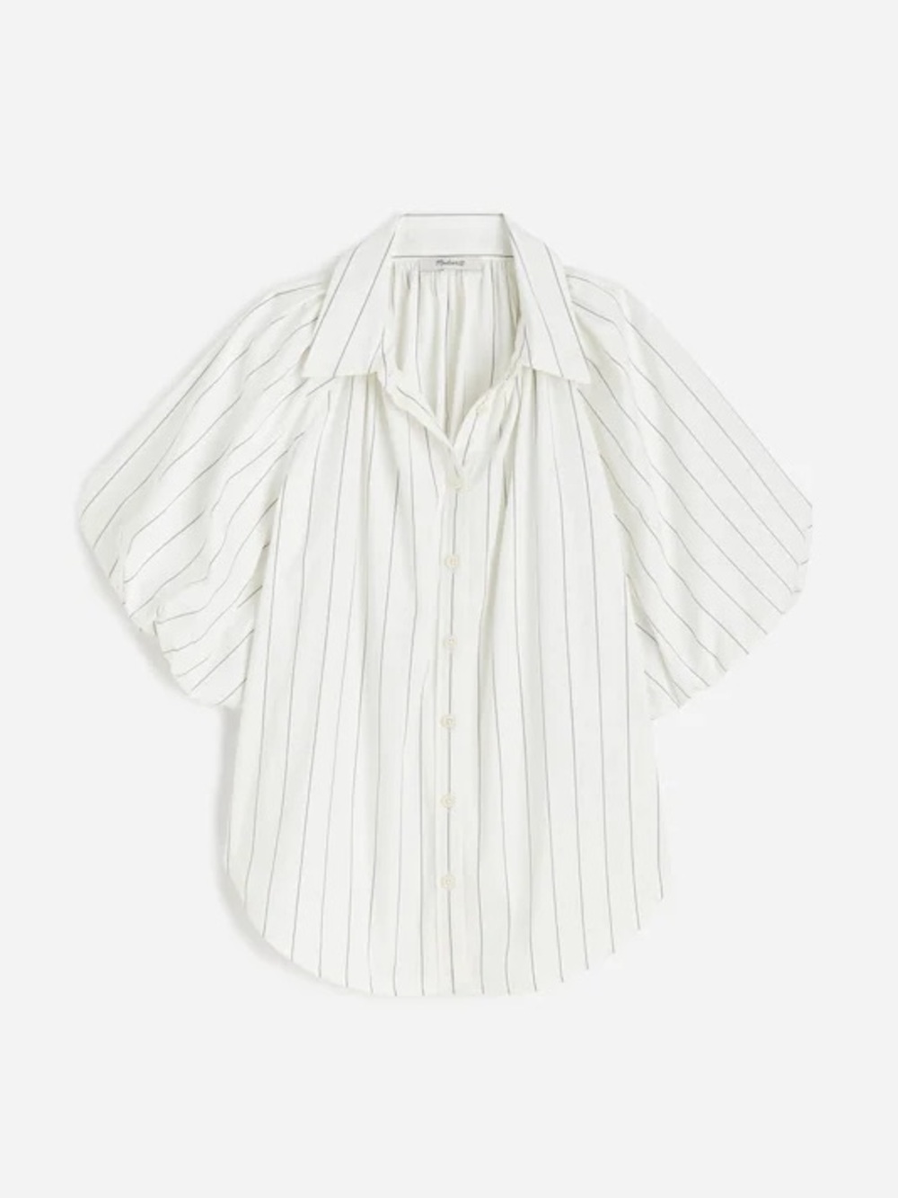 Madewell Shirred Bubble-Sleeve Button-Up Shirt - Picture 4 of 8